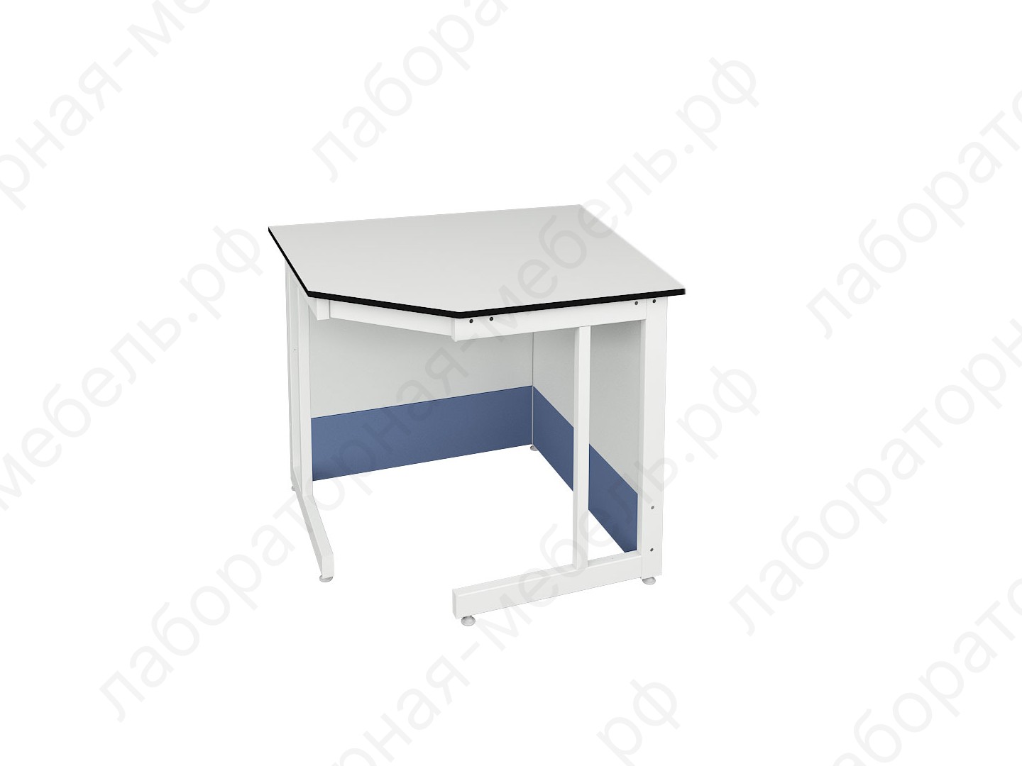 Столы лабораторные угловые - Стол угловой к низкому лабораторному столу ЛАБ-PRO СУ 90/65.90/65.75 TR