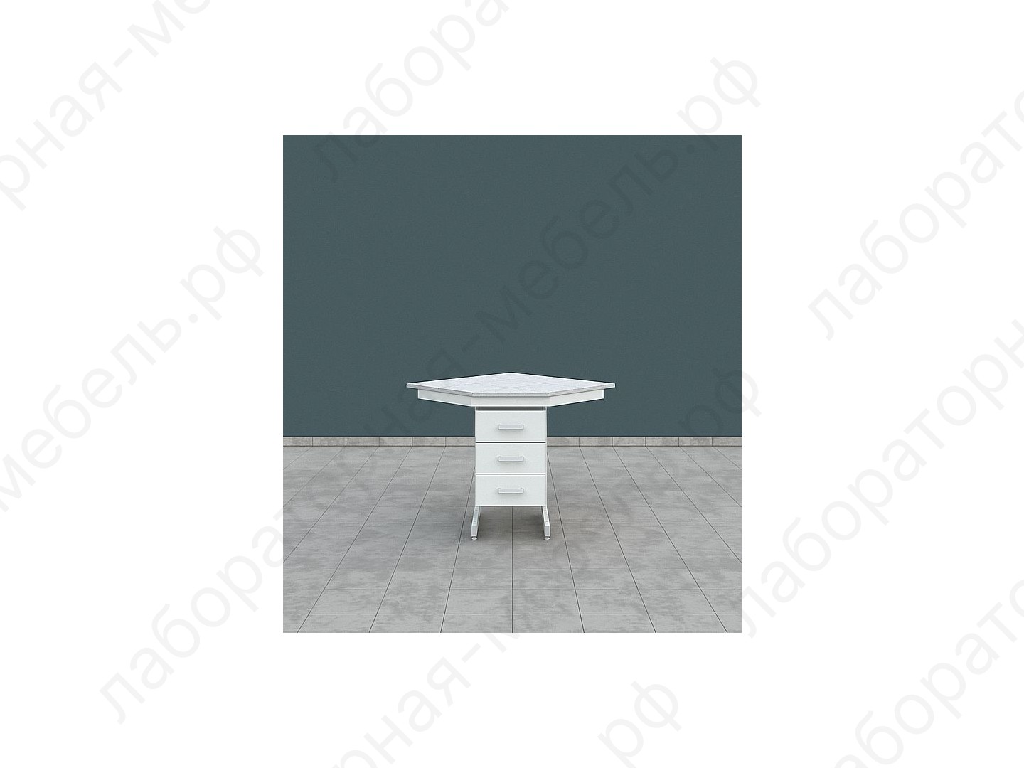 Столы лабораторные угловые - ЛК-900/600 УСК