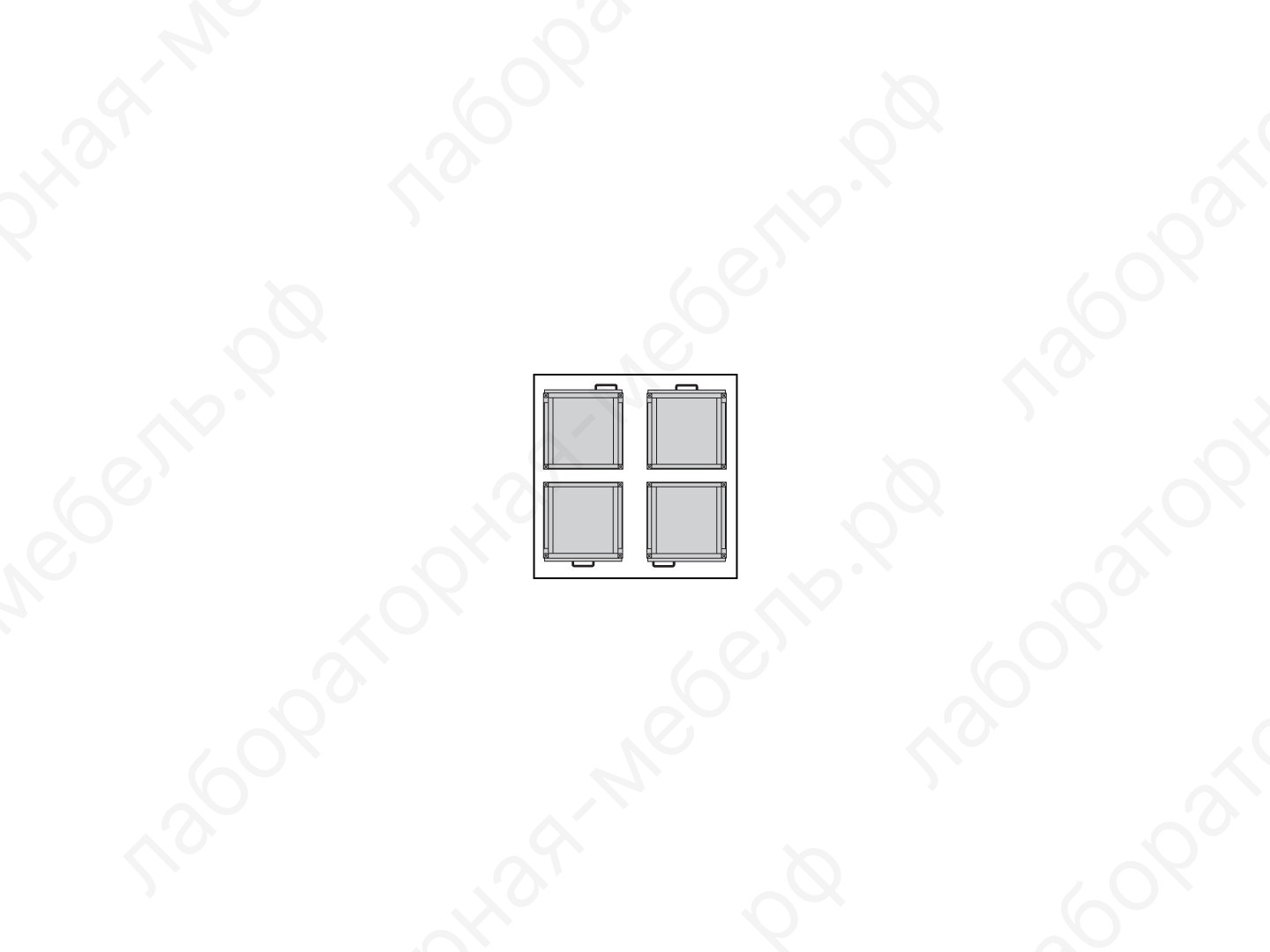 Столы на опорных тумбах - Столешница к островному столу ЛАБ-PRO РП 180.150 TR