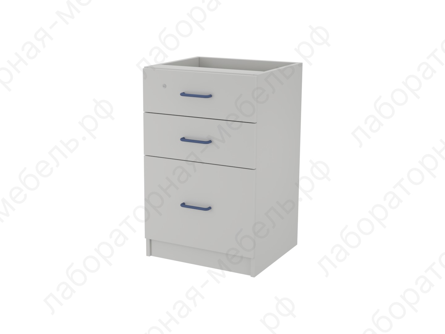 Столы на опорных тумбах - Металлическая одинарная опорная тумба с дверкой ЛАБ-PRO ТОМЯ3 54.50.86