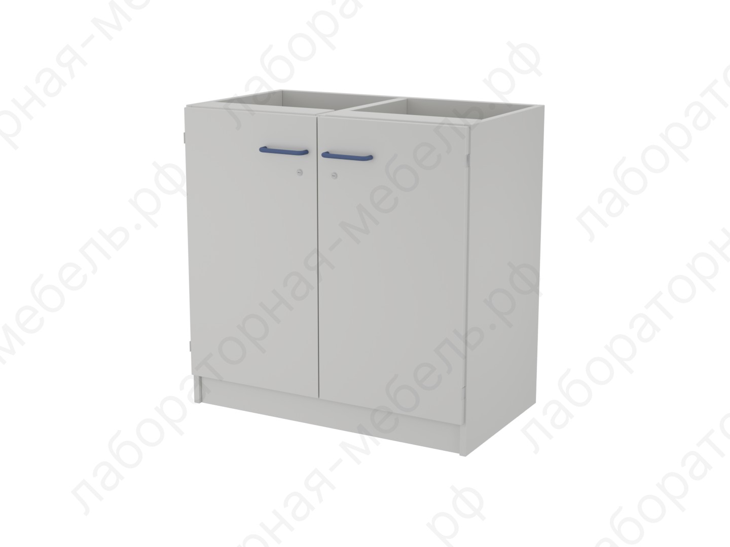 Столы на опорных тумбах - Металлическая двойная опорная тумба с 2 дверками ЛАБ-PRO ТОМДД 86.50.86