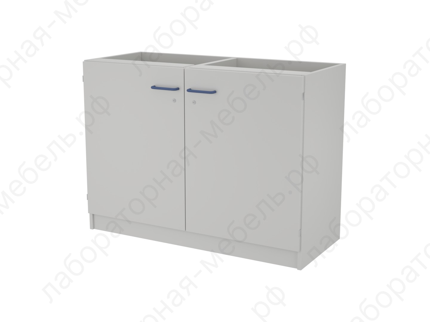 Столы на опорных тумбах - Металлическая двойная опорная тумба с 2 дверками ЛАБ-PRO ТОМДД 116.50.86