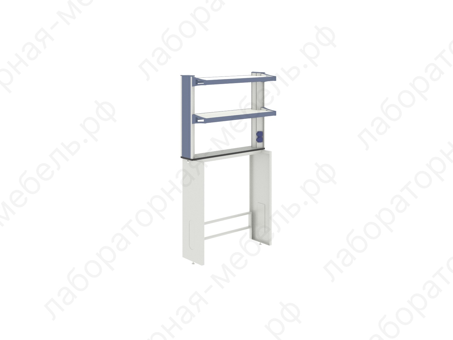 Стеллажи к столам - Технологическая стойка пристенная ЛАБ-PRO ТСПн 90.15/27.90/160