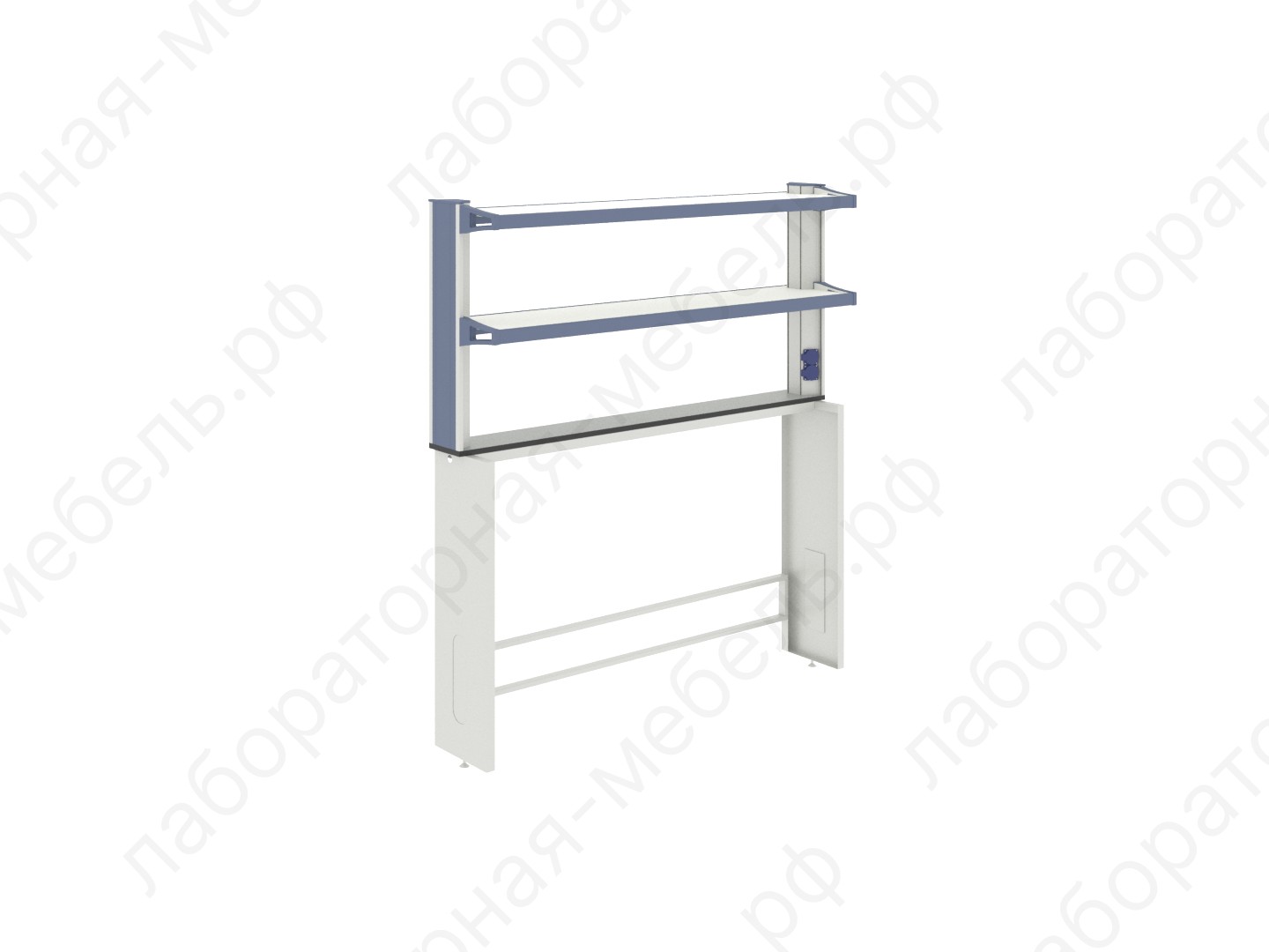 Стеллажи к столам - Технологическая стойка пристенная ЛАБ-PRO ТСПн 150.15/27.90/160