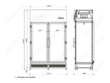 Шкаф стерильного хранения с распашными дверьми